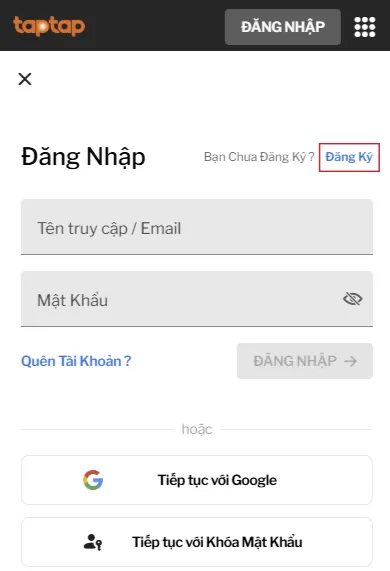 Đang ký 188BET bước 2